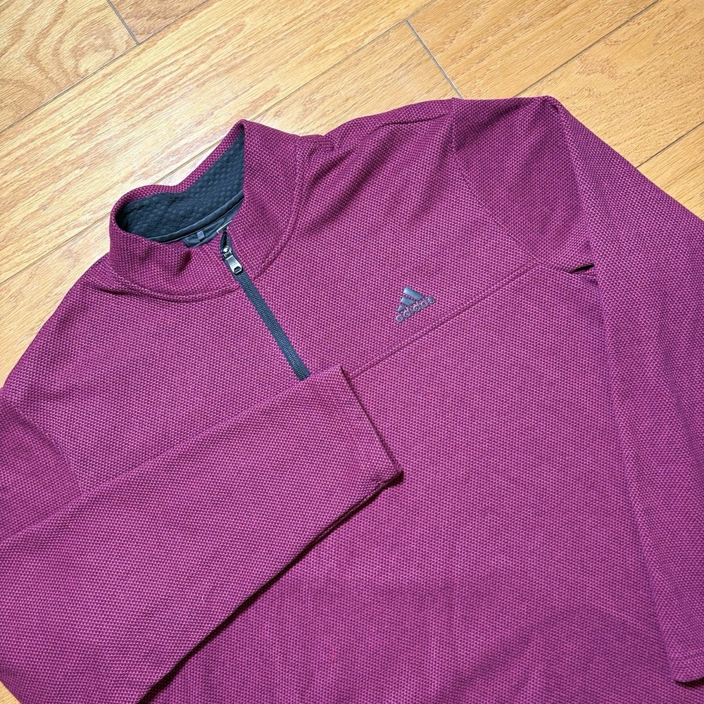 Adidas Zip Golf Jacket XL Women's Size Dark Pink 1/4 Zip Closure Logo